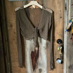 Mossy Brown knit brown SHRUG